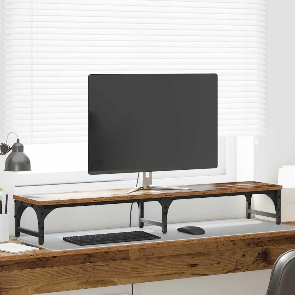 vidaXL Monitor Halterung Altholz 105 x 23 x 15,5 cm Holzwerkstoff