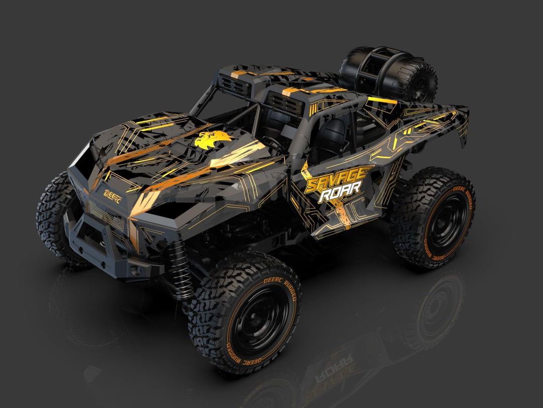DEERC 1:14 Schnelles RC-Geländeauto, 40 km/h Hochgeschwindigkeits-RC-Truck mit LED-Scheinwerfer für
