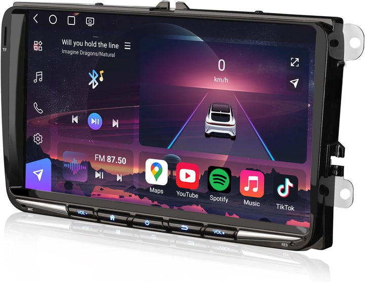 Erisin 9" 8-Kern 4GB+64GB Android 14 Autoradio für VW Golf 6 Golf 5 Passat Touran T5 Polo Caddy Seat