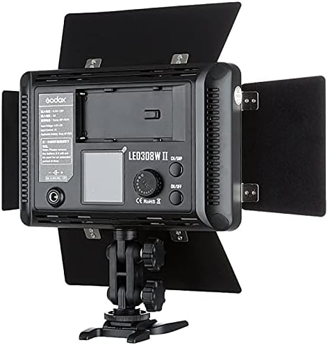 Godox GDXLED308IIW LED Panel 5600° K mit Flügeln, Schwarz