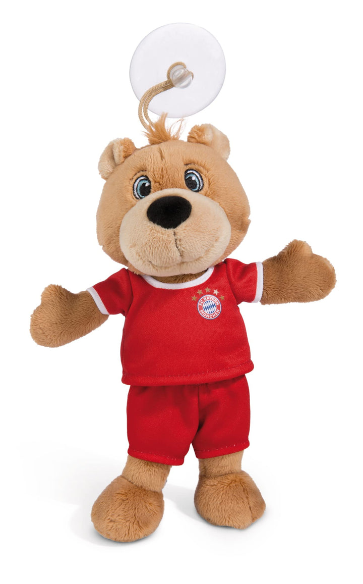 NICI 49072 Kuscheltier FC Bayern Bear 20cm braun schlenkernd mit Trikot und Sauger aus nachhaltiger