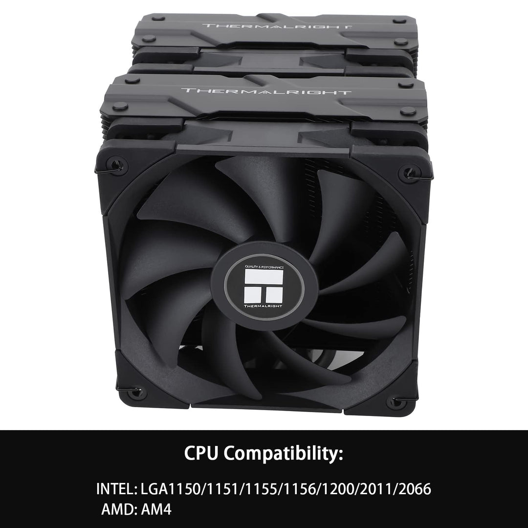 Thermalright Peerless Assassin 120 Black CPU-Luftkühler, 6 Heatpipes, zwei 120mm C12B PWM Lüfter, Al