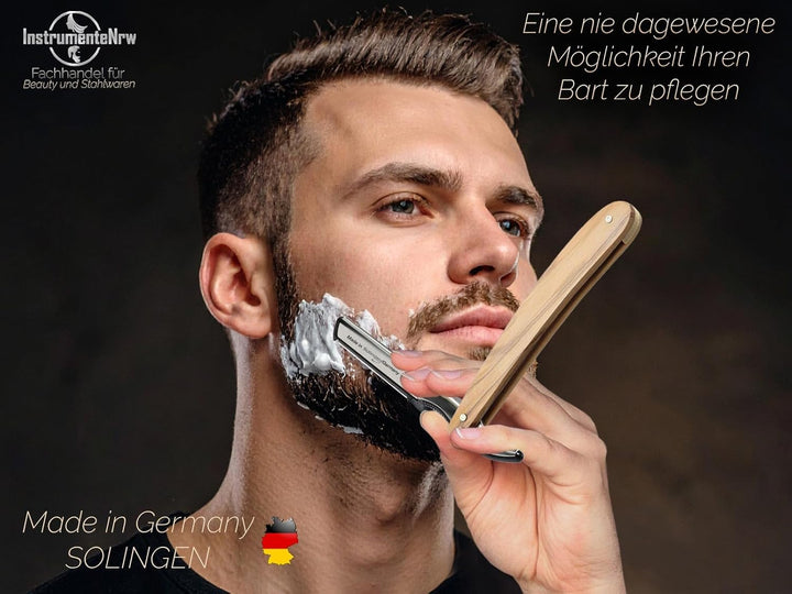 Rasiermesser mit Wechselklingen aus Solingen Bartmesser Made in Germany Rasier-Set für Herren mit Kl
