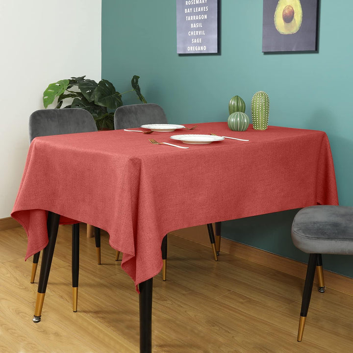 WAITER TREE Tischdecke Leinen Tischdecke Lotuseffekt Tischtuch Abwaschbar Tischdecke Eckig Tischwäsc