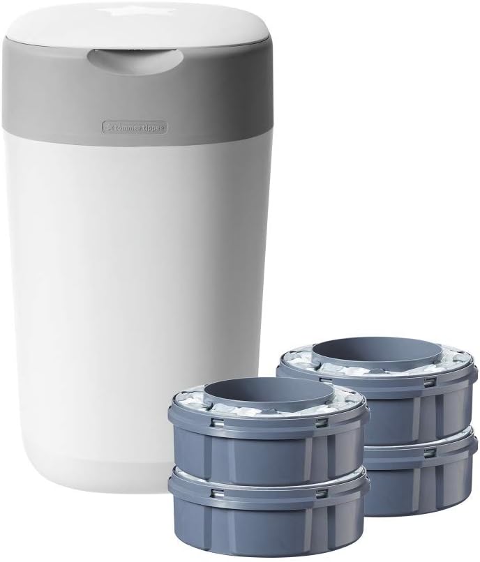 Tommee Tippee Poubelle à Couches Twist & Click + 4 Recharges Tommee Tippee