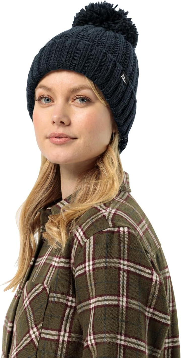 Jack Wolfskin Damen Beanie-Mütze Highloft Knit Beanie W S night blue, S night blue