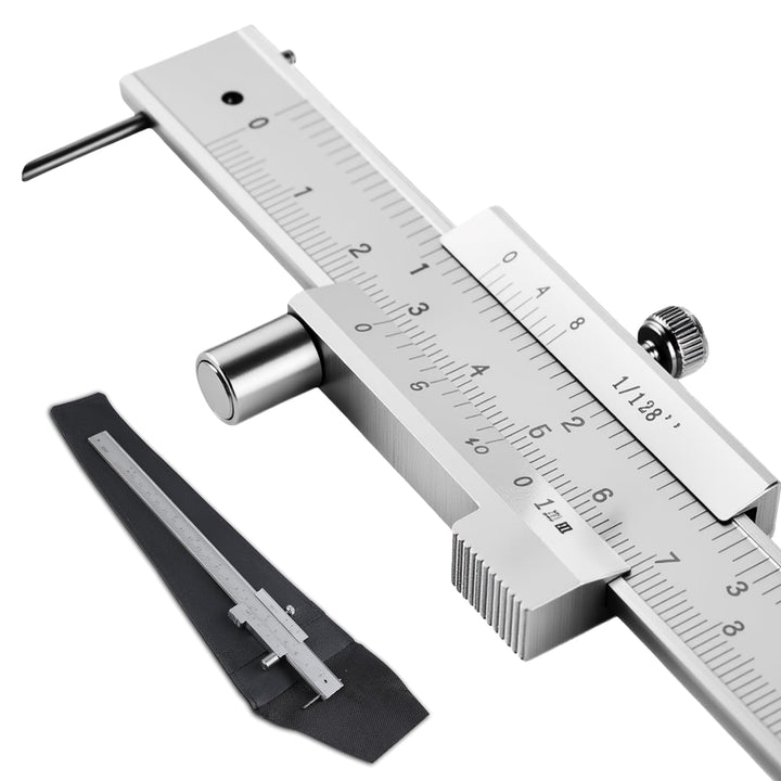 Präzisions-Messschieber Edelstahl 0,1 mm | Anreiss Messschieber Streichmass | Industrietauglicher Pa