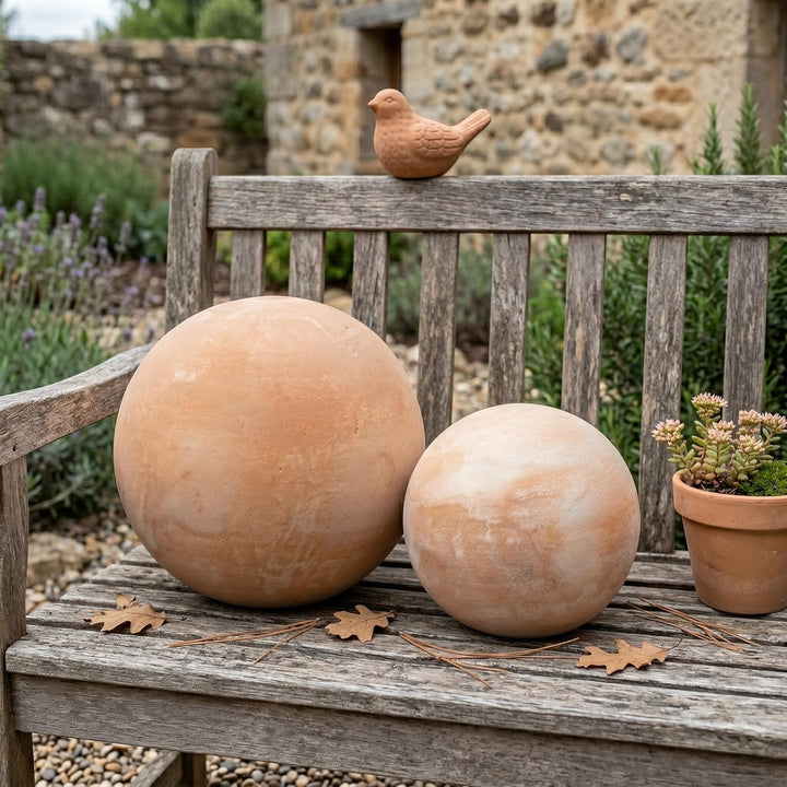 Teramico Dekokugel Gartenkugel glasiert -Blau, Grün, Anthrazit, Türkis, Aqua- sehr hochwertig frostf
