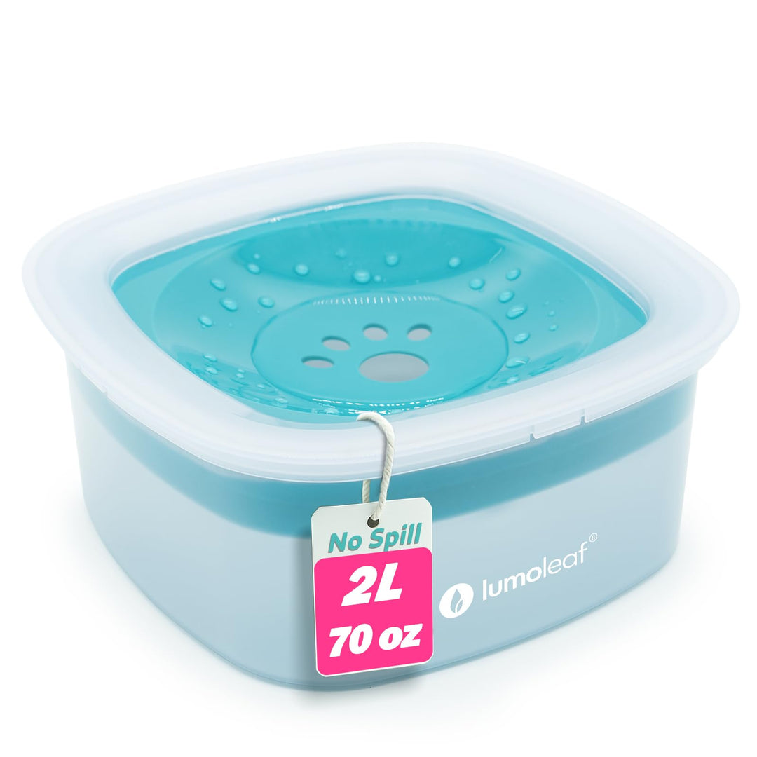 LumoLeaf Wassernapf für Hunde, kein Verschütten, langsamer Futterspender, hält Maul trocken, tropffr
