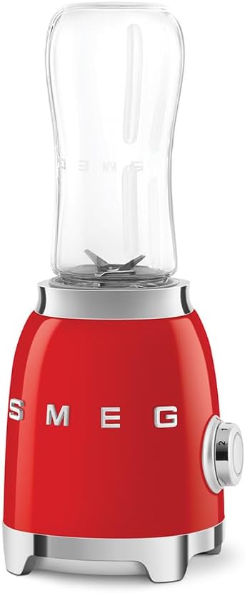 Smeg, Personal Blender PBF01RDEU, 2 Geschwindigkeitsstufen, Doppelklinge aus Edelstahl, 2 x 600 ml F
