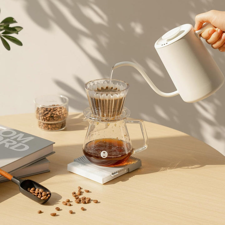 TIMEMORE Kaffeewaage Basic mini Elektronische Ultradünn und Leicht Espressowaage Mit Wasserdurchflus