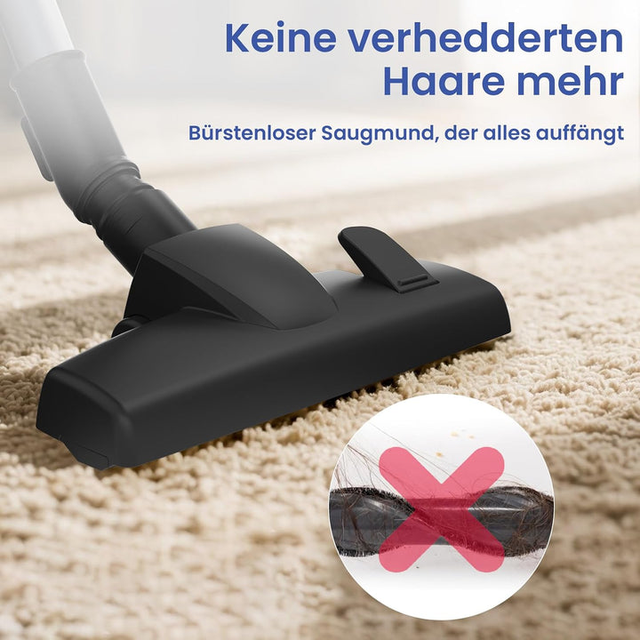 VersLife C8PRO Staubsauger mit Kabel, 30000Pa/600W stielstaubsauger mit Kabel, 6-in-1 Handstaubsauge