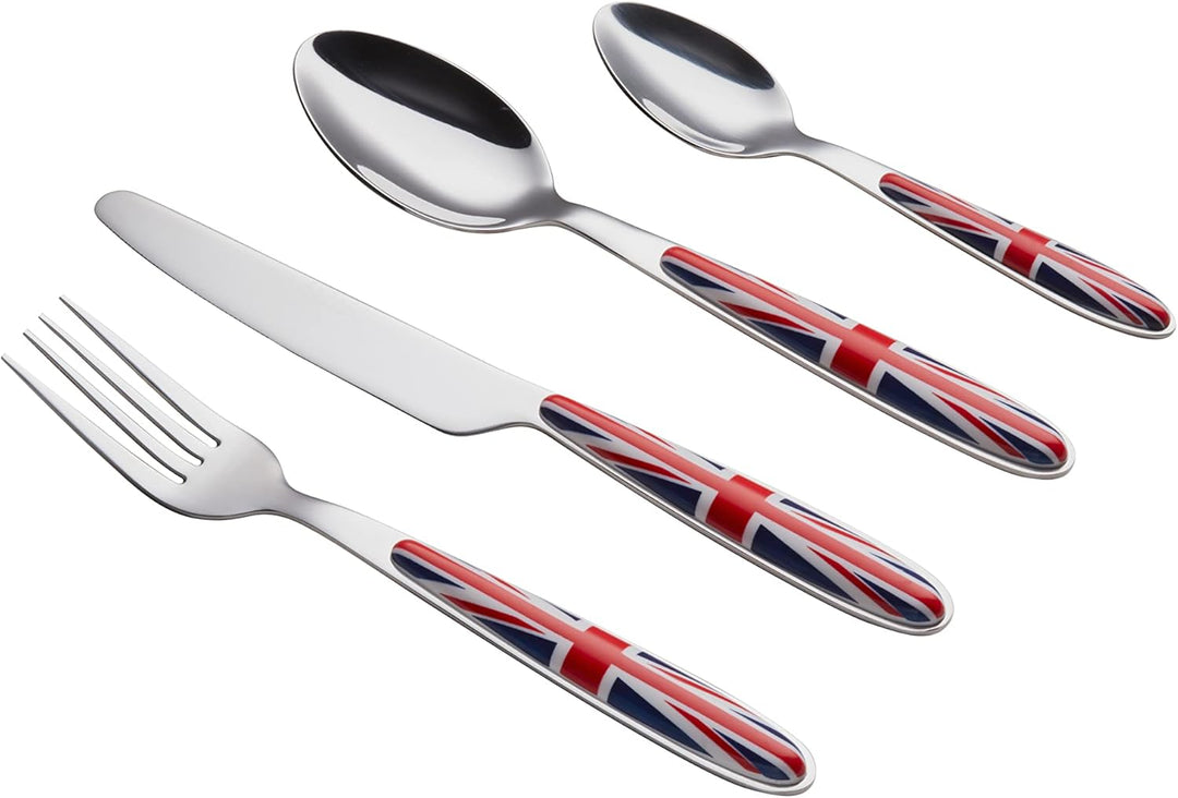 Exzact Rostfrei Stahl Besteck Set EX07 Union Jack X 24, Union Jack X 24