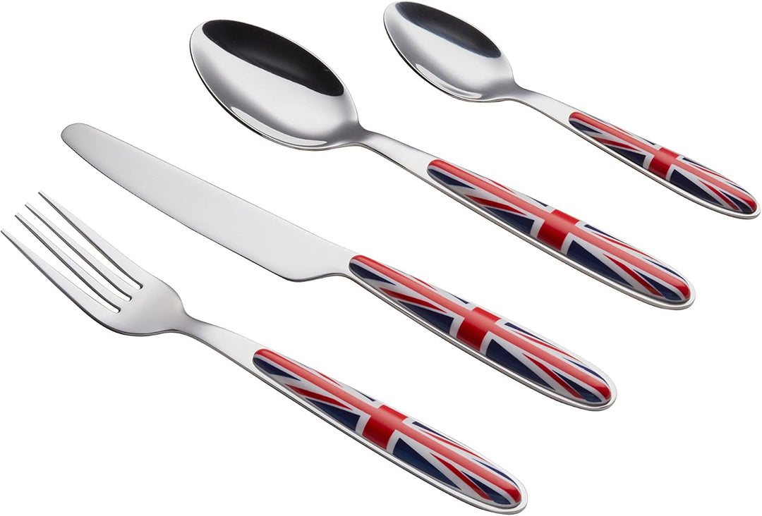 Exzact Rostfrei Stahl Besteck Set EX07 Union Jack X 24, Union Jack X 24