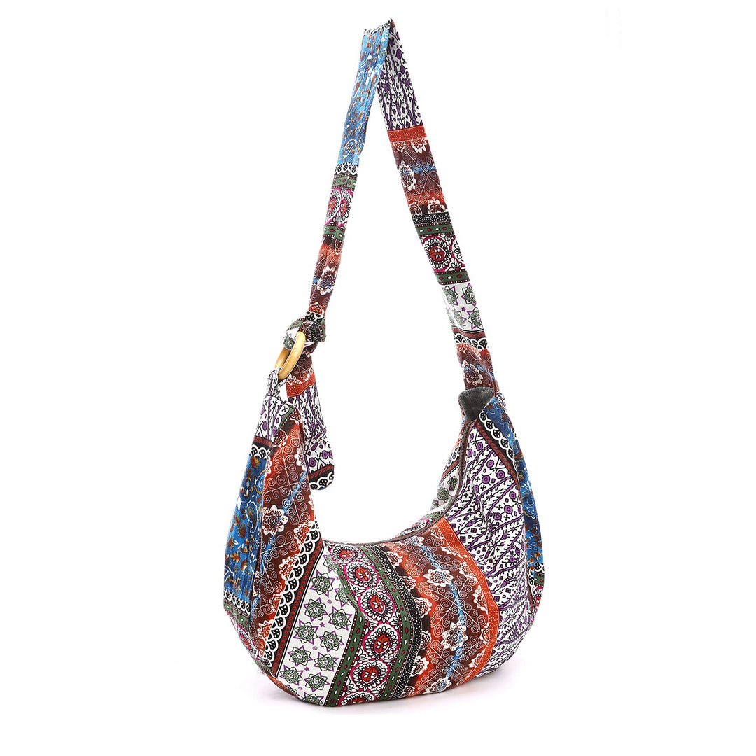 PORRASSO Hippie Umhängetasche Damen Schulterbeutel Leicht Schultertasche Tote für Reise Strandschule