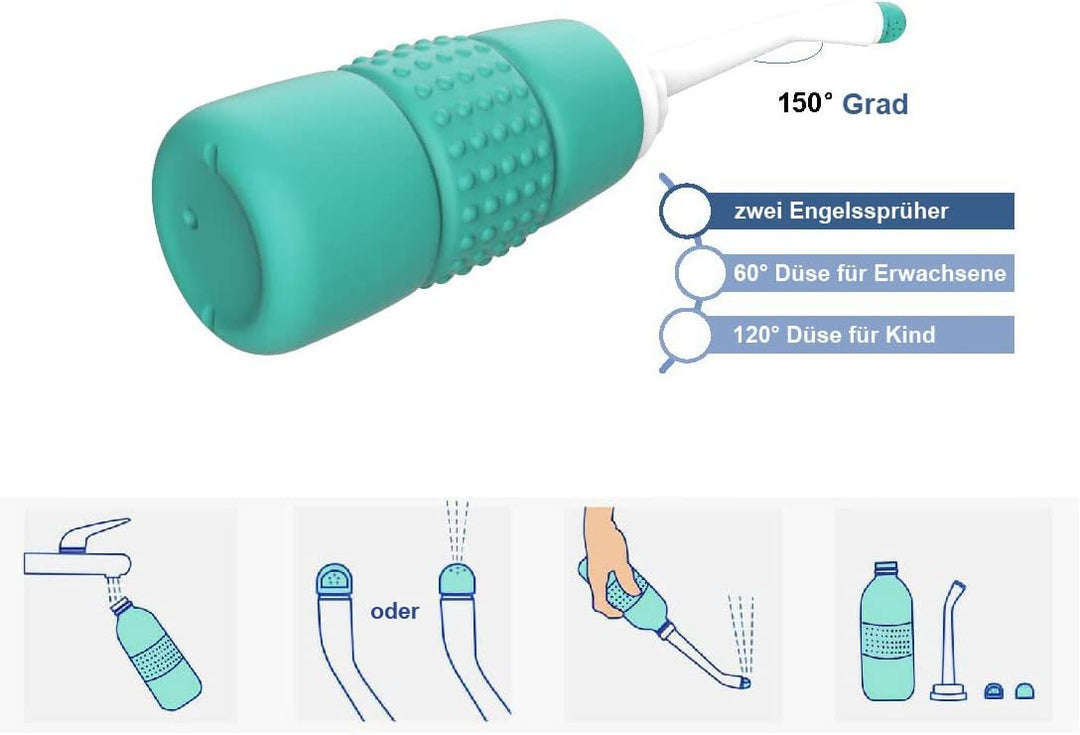 Bidet Aufsatz Kit mit tragbarem Bidet - WITHLENT Nicht Elektrisch Bidet Toilettenaufsatz mit Einzieh