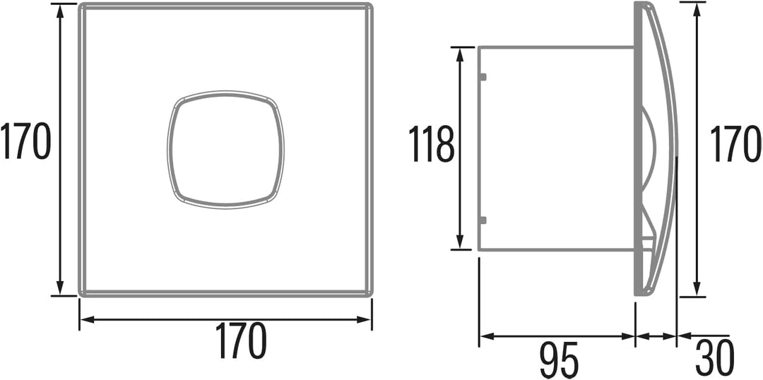 SILENTIS 12 - Abluftventilator für das Bad - Serienmässig - Schraubenlose Befestigung & Einfache Rei