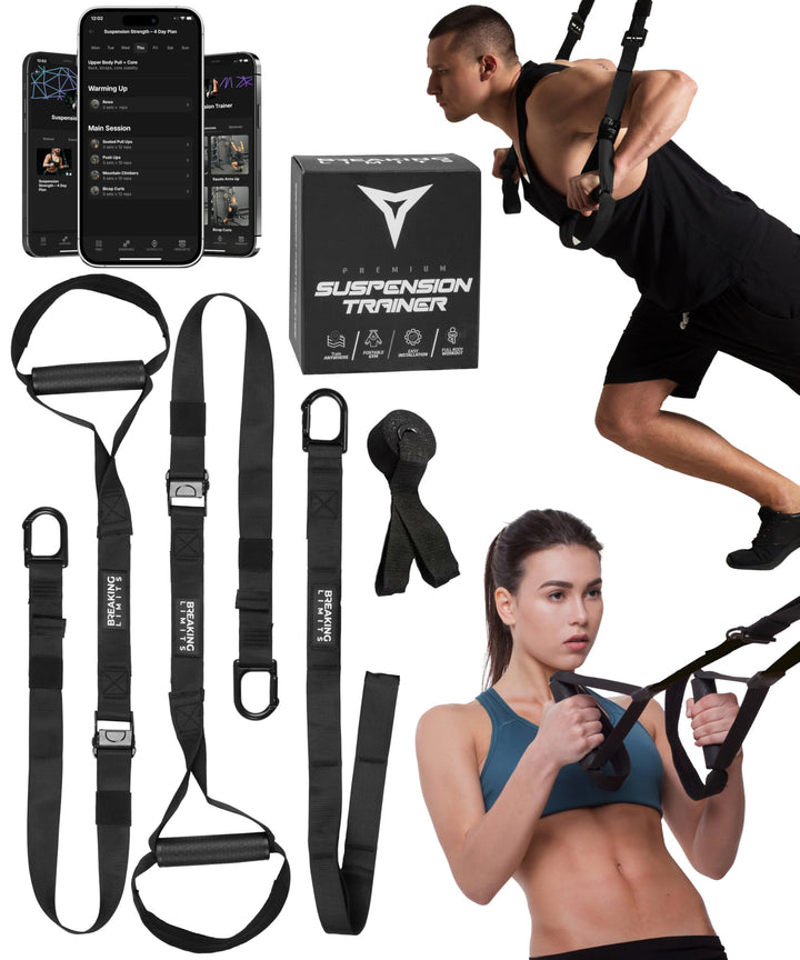 Breaking Limits Schlingentrainer für Zuhause – Sling Trainer für Krafttraining - Krafttraining Gerät
