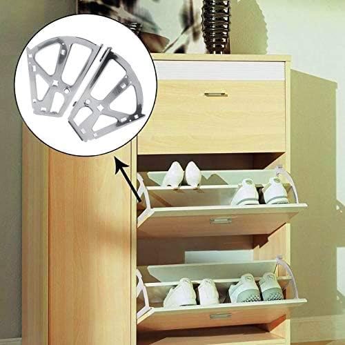 2 Stücke Edelstahl Schuhe Kabinett Scharniere, Schuhregale Lagerung Schuhe Schublade Scharnier Turin