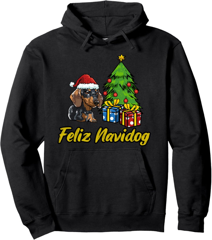 Feliz Navidog Dackel Geschenk Hunde Weihnachts Pullover Hoodie