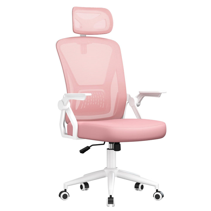 naspaluro Ergonomischer Bürostuhl, Schreibtischstuhl mit 90° Klappbaren Armlehnen, Einzigartige Lend