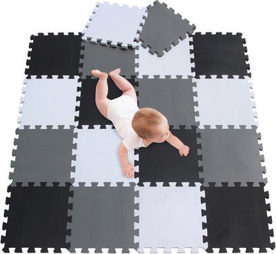 meiqicool Puzzlematte Spielmatte Spielteppich Schaumstoff Puzzle Kinderteppich Boden Puzzle kriechen