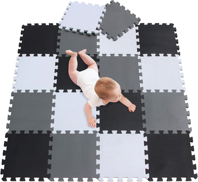 meiqicool Puzzlematte Spielmatte Spielteppich Schaumstoff Puzzle Kinderteppich Boden Puzzle kriechen