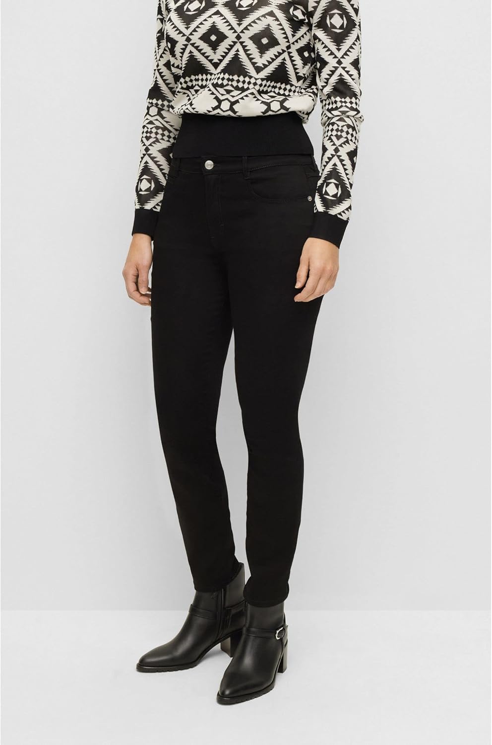 BOSS Damen Jeans-Trousers 32 Schwarz, 32 Schwarz