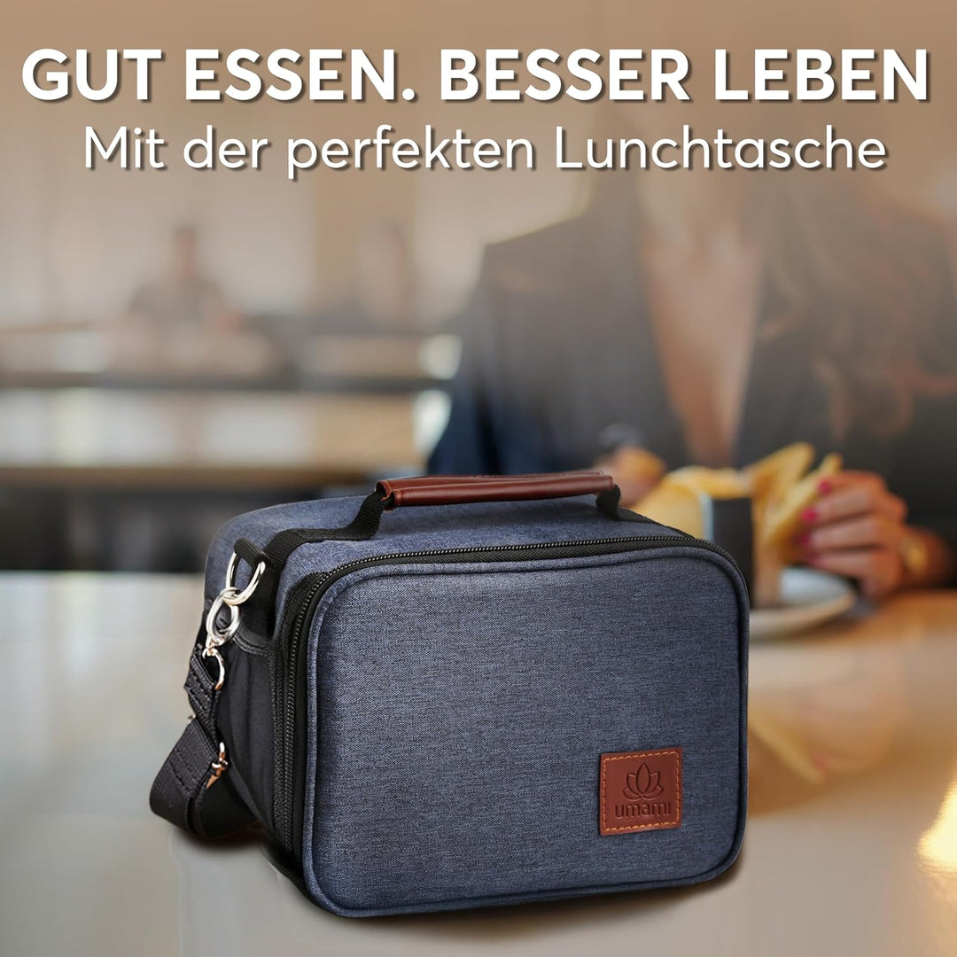 Umami Premium Kühltasche Klein, Lunchbag für Arbeit, Reisen, Büro, Picknick, Mini-Lunchbag Isoliert,