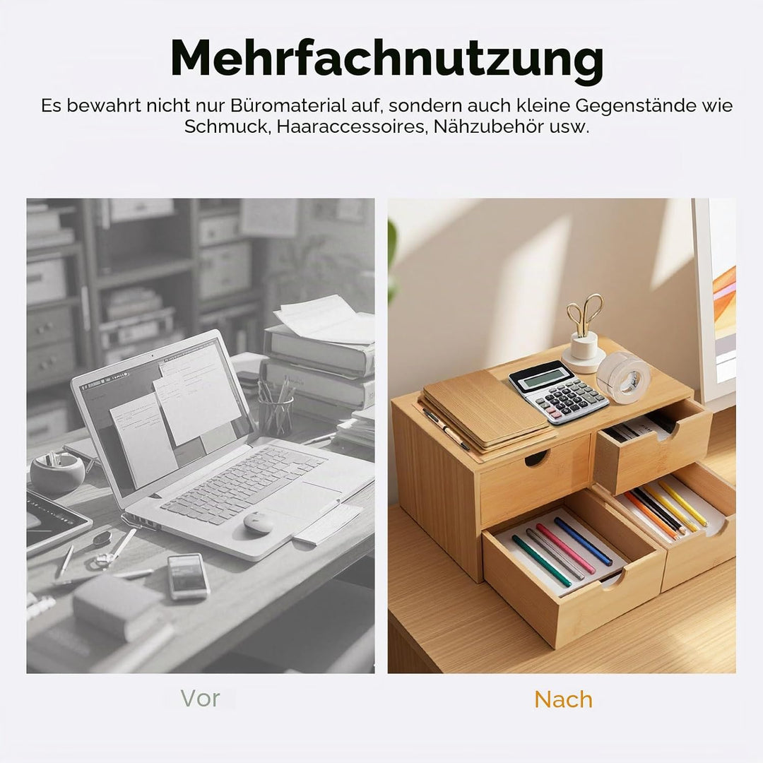 Schubladenbox Holz Schreibtisch Ablage Holz Schreibtisch Organizer Schubladen Organizer Bambus Aufbe