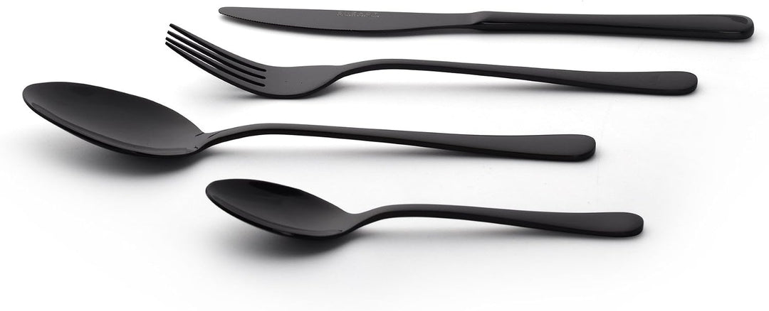Exzact Premium 18/10 Edelstahl Besteck 16 PCS Set - 4 x Gabeln, 4 x Dinner Messer, 4 x Dinner Esslöf
