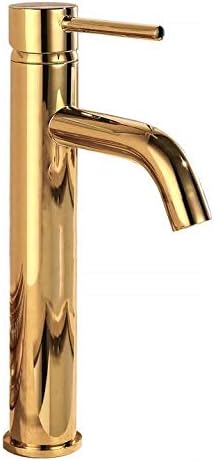 VBChome Waschbecken Armatur hoch Gold Bad Wasserhahn Waschtisch Badarmatur Waschbeckenamatur Waschti