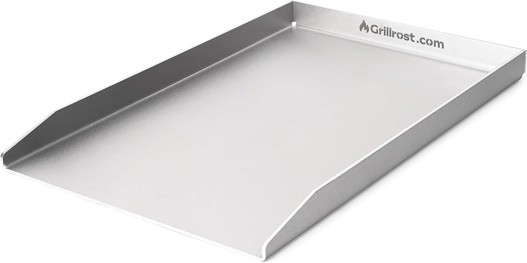 Grillrost.com Das Original Edelstahl Grillplatte | Plancha 49x32,5cm - passend für Weber Genesis I |