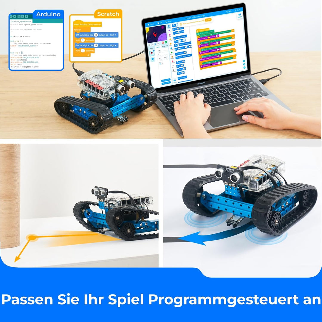 Makeblock mBot Ranger Roboter, 3-in-1-Programmierbarer Robot Bausatz, Codiertes Spielzeug, 3 Formen