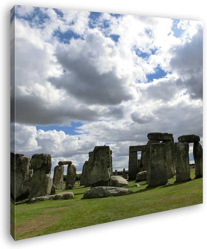 deyoli gigantische Stonehenge Felsformation in England im Format: 70x70 als Leinwandbild, Motiv fert