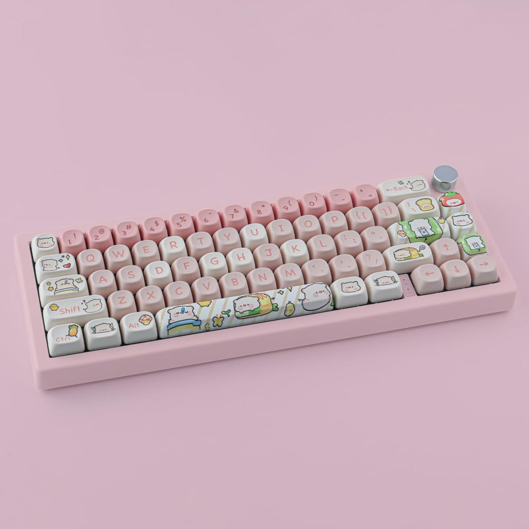 JOMKIZ 141 Keys PBT Keycaps,MOA Profile Keycaps Dye Sublimation Customized ANSI Layout Keycaps Set C