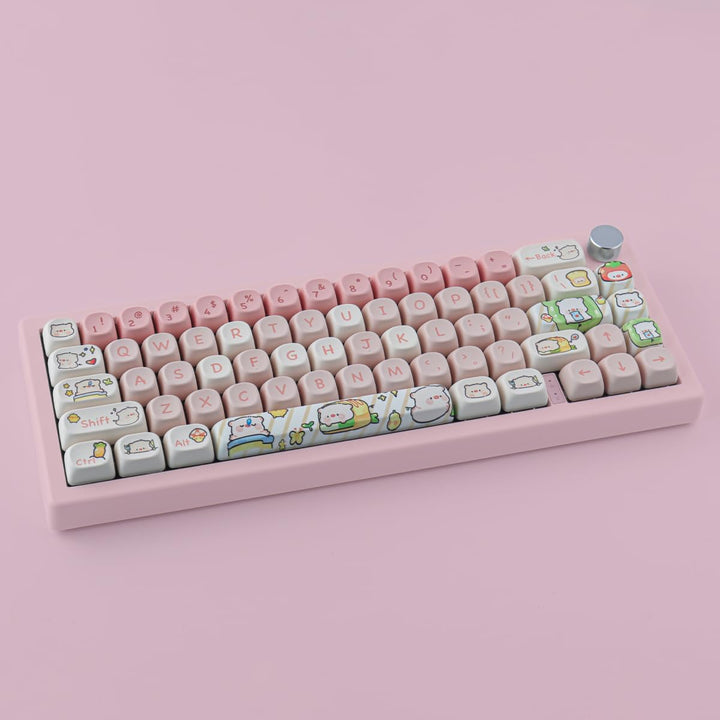 JOMKIZ 141 Keys PBT Keycaps,MOA Profile Keycaps Dye Sublimation Customized ANSI Layout Keycaps Set C