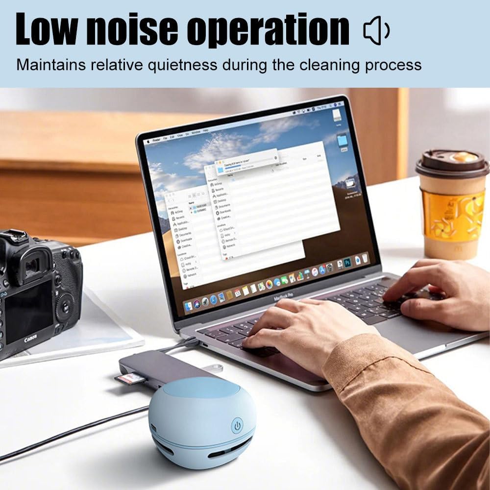 MiOYOOW Mini Tischsauger, Desktop-Staubsauger, Wiederaufladbarer USB-Tischstaubsauger, Leicht zu Rei