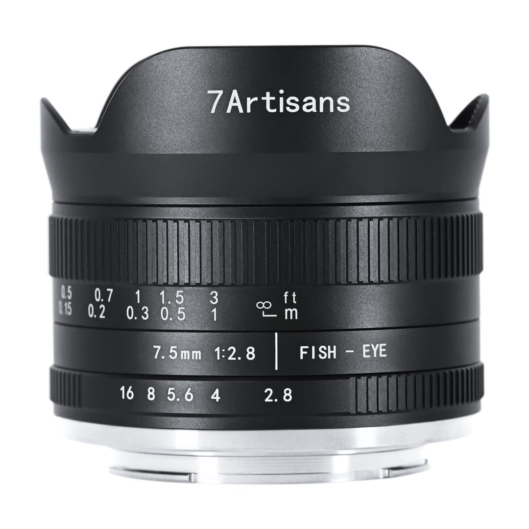 7artisans 7,5 mm f2.8 Mark II APS-C Fischaugen-Weitwinkelobjektiv für Fujifilm FX spiegellose Kamera