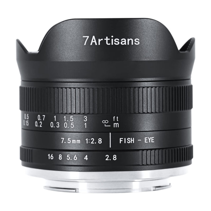 7artisans 7,5 mm f2.8 Mark II APS-C Fischaugen-Weitwinkelobjektiv für Sony E spiegellose Kamera A630