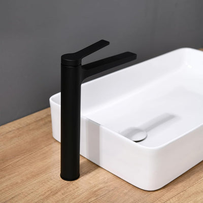 PHASAT Wasserhahn Bad,wasserhahn aufsatzwaschbecken,Hoch Aufsatzwaschbecken Armatur, Mischbatterie E