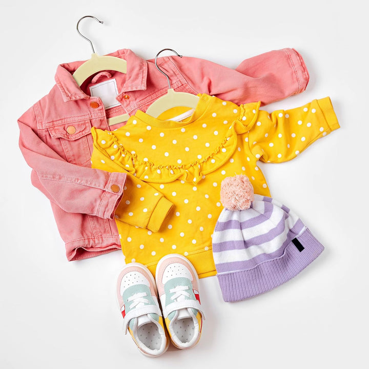Utopia Home Kinder-Kleiderbügel aus Samt (30 Stück) – 27,9 cm (11 Zoll) robuster Baby-Kleiderbügel –