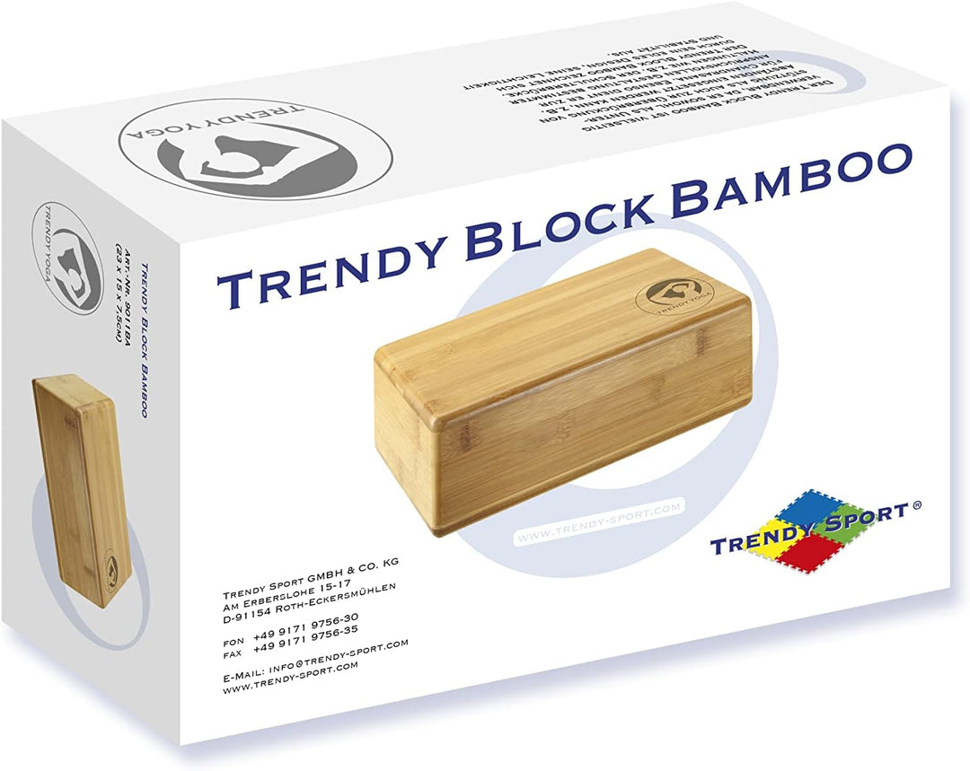 Trendy Sport Yoga Block Bamboo 23x15x7,5 cm