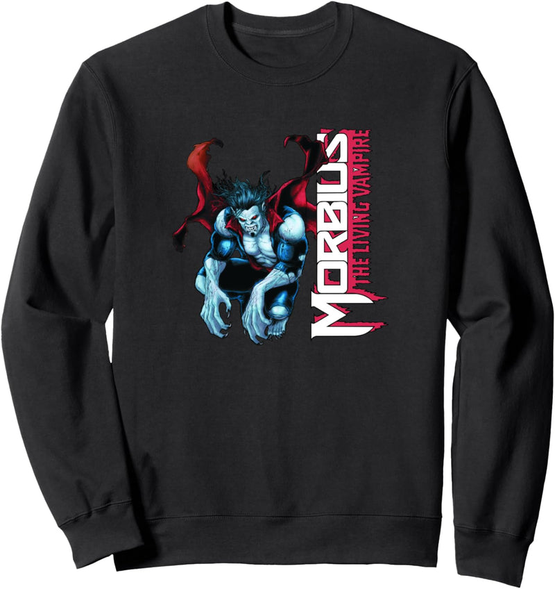 Marvel Morbius The Living Vampire Crouching Logo Sweatshirt