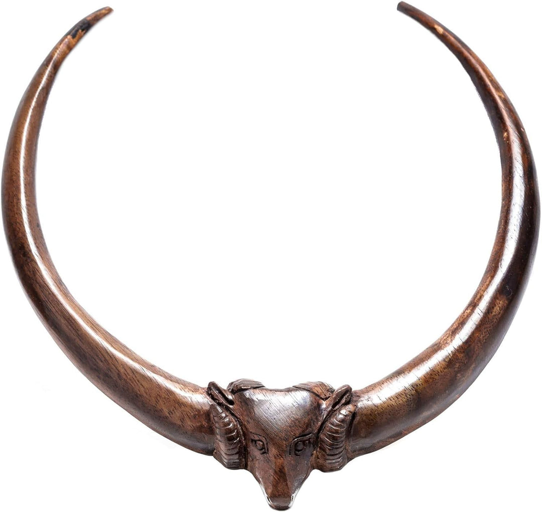 Windalf Wikinger Torques RAM Ø12.5 cm Halsreif Widderkopf Nordische Mythologie Holz