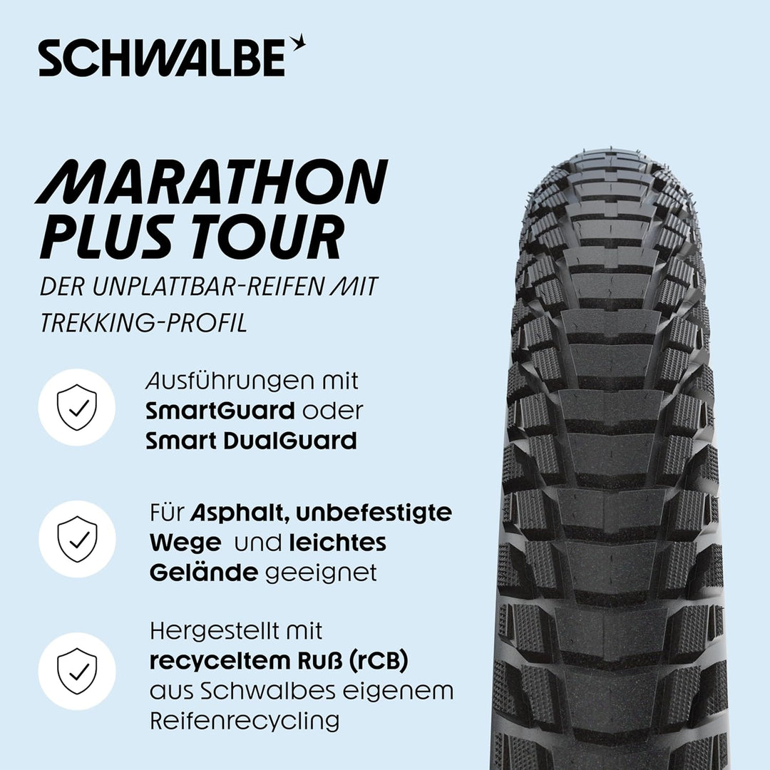Schwalbe Fahrradreifen Marathon Plus Tour MARATHON PLUS TOUR Perf,SmartGua,TwinSkin 47-622 - TwinSki