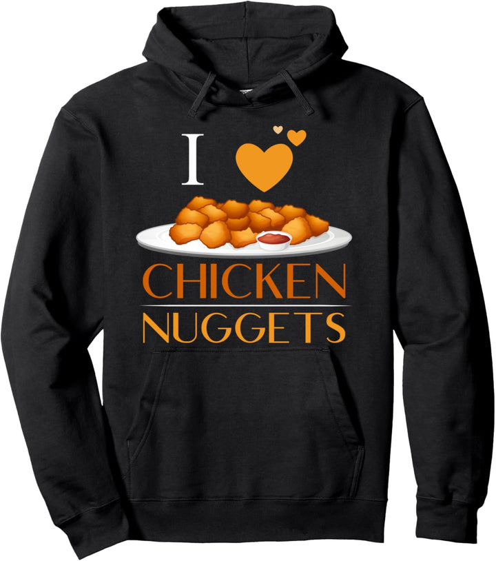 Fast Food Lustiges Geschenk Chicken Nuggets Pullover Hoodie