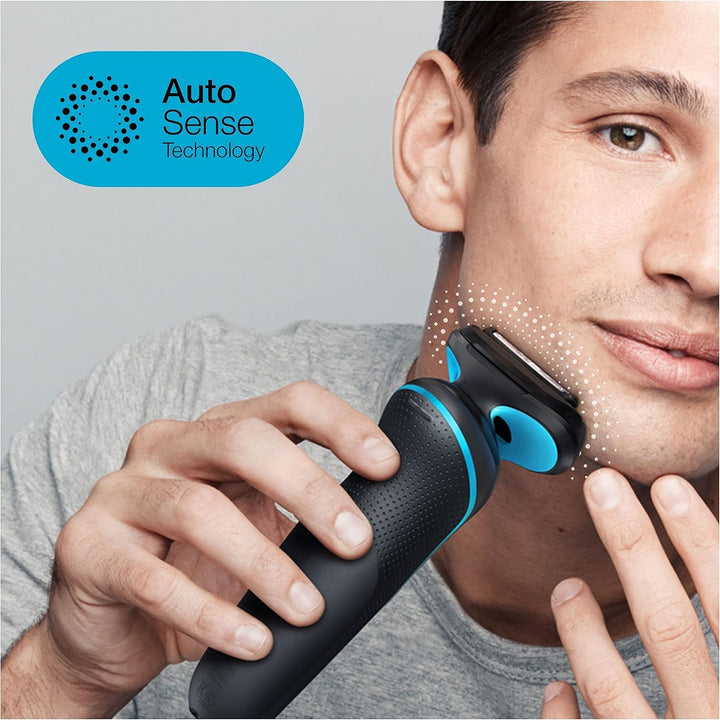 Braun Series 5 Elektrorasierer mit EasyClick Barttrimmer Aufsatz, Rasierer Herren Elektrisch Ladesta