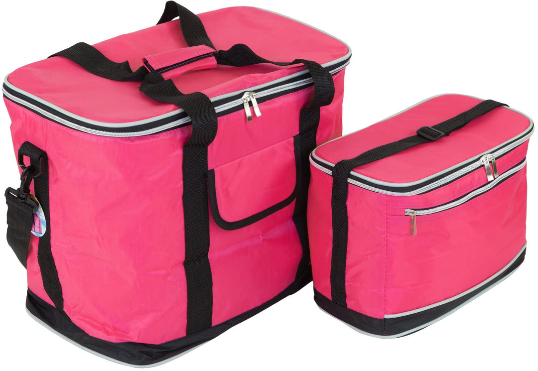 30L + 8L Set Kühltaschen Ibiza, Grosse + Kleine Faltbare Tasche Thermo isoliert für Lunch, Picknik,