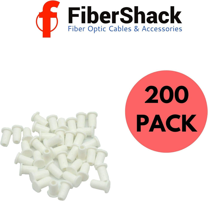 Fibershack LC-Glasfaser-Staubkappen, 200 x 1,25 mm LC-Faser-Staubkappen in einem Schnappverschluss-G